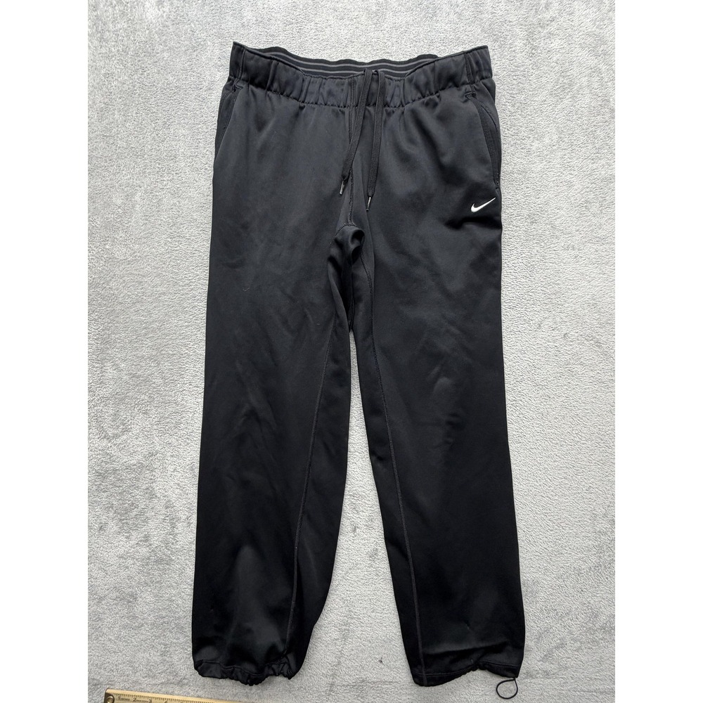 Nike Therma-FIT Pants Womens Large Black‎ Fleece Joggers Sweatpants 684987-010